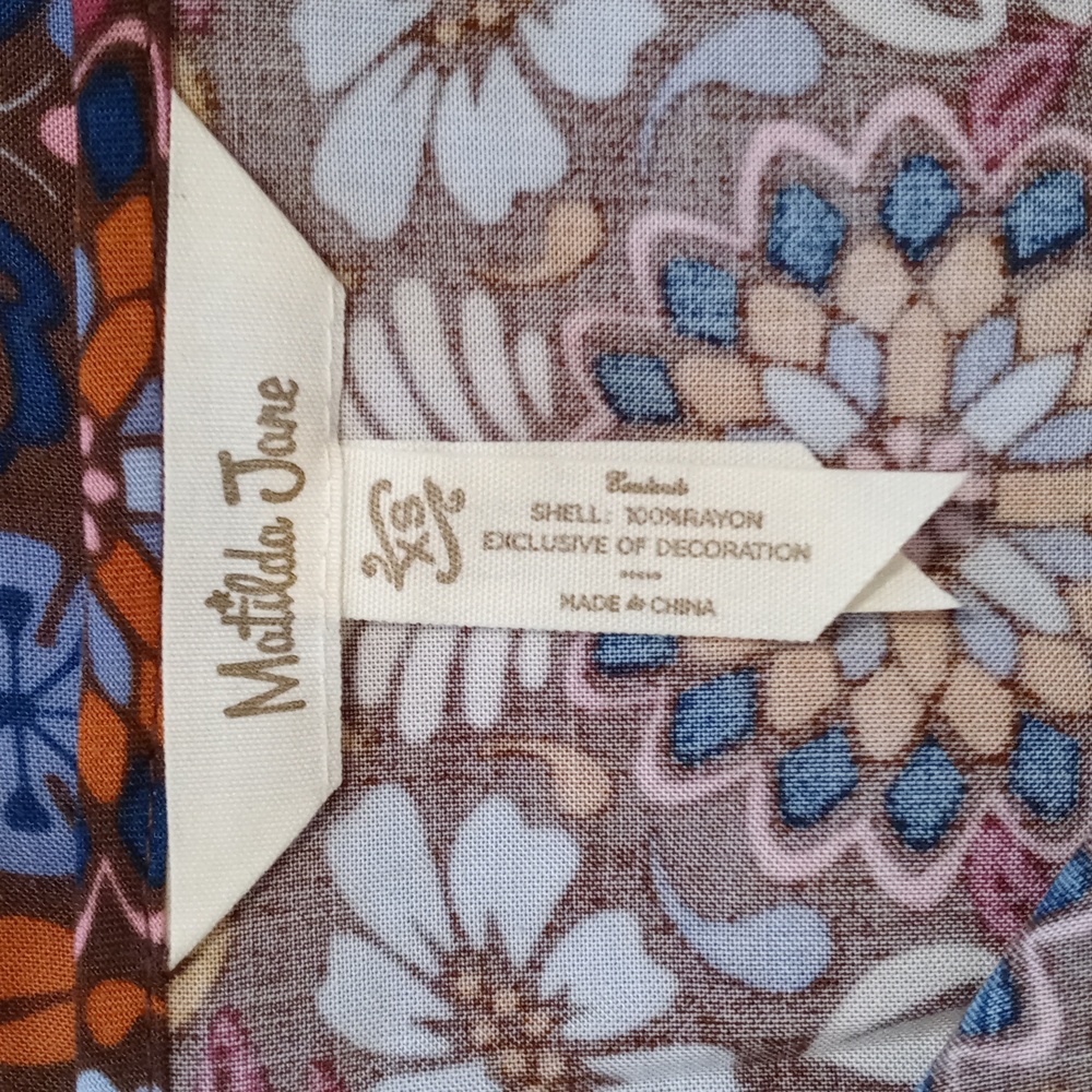 🤎Matilda Jane🤎 - Brown/Cream/Blue Intermission Damask Print Dress - Picture 3 of 14